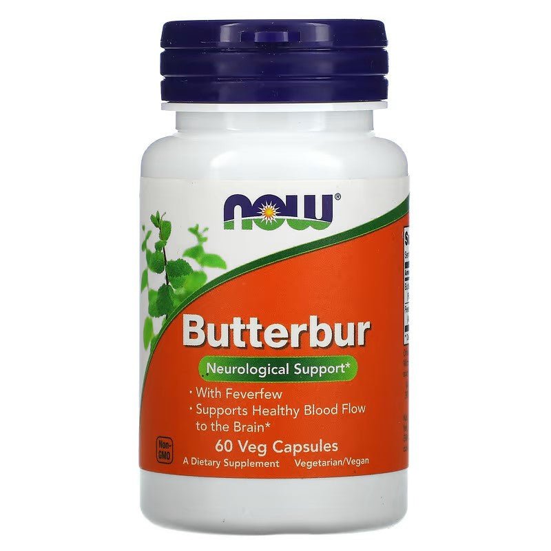 NOW Foods Butterbur 60 Veg Capsules - 1st Stop Marshall's Health Shop, Gift Shop! - Heath and Natural Therapy New Brighton Christchurch - Naturopath