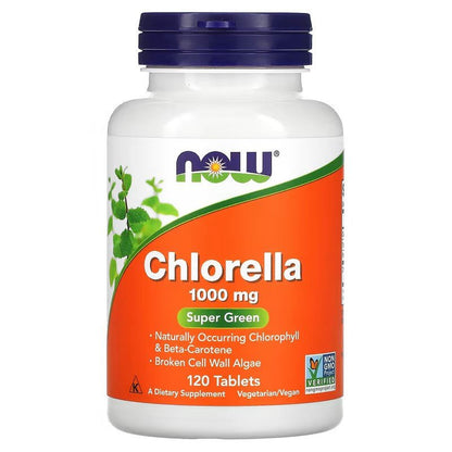 NOW Foods Chlorella 1000mg 120 Tablets - 1st Stop Marshall's Health Shop, Gift Shop! - Heath and Natural Therapy New Brighton Christchurch - Naturopath