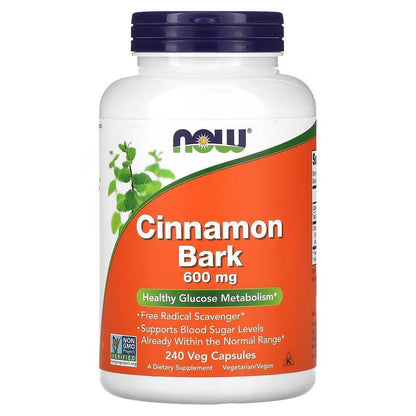 NOW Foods Cinnamon Bark 600mg - 1st Stop Marshall's Health Shop, Gift Shop! - Heath and Natural Therapy New Brighton Christchurch - Naturopath
