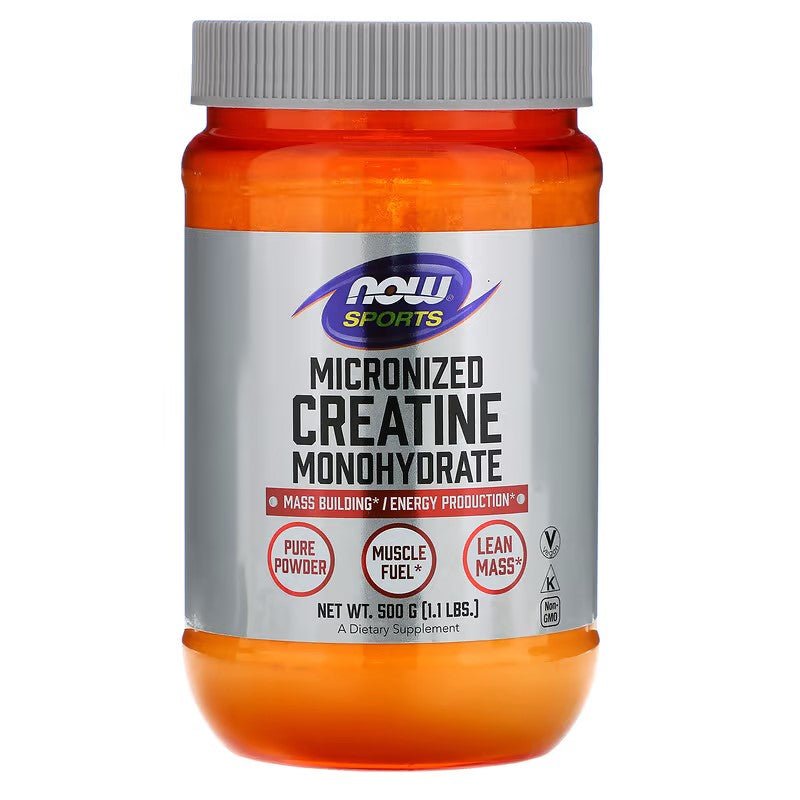 NOW Foods Creatine Monohydrate, Micronized Powder 500g - 1st Stop Marshall's Health Shop, Gift Shop! - Heath and Natural Therapy New Brighton Christchurch - Naturopath