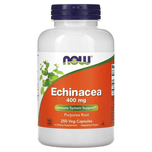 NOW Foods Echinacea 400mg 250 Veg Capsules - 1st Stop Marshall's Health Shop, Gift Shop! - Heath and Natural Therapy New Brighton Christchurch - Naturopath