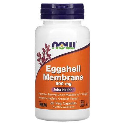 NOW Foods Eggshell Membrane 500mg 60 Veg Capsules - 1st Stop Marshall's Health Shop, Gift Shop! - Heath and Natural Therapy New Brighton Christchurch - Naturopath