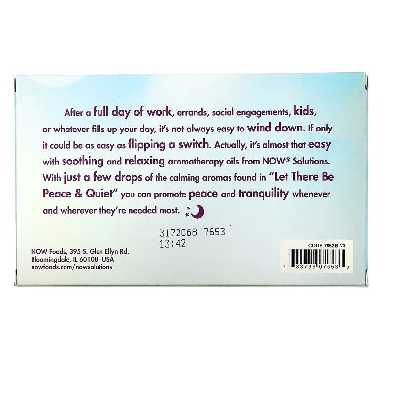 NOW Foods Essential Oil Let There Be Peace & Quiet Kit - 1st Stop Marshall's Health Shop, Gift Shop! - Heath and Natural Therapy New Brighton Christchurch - Naturopath