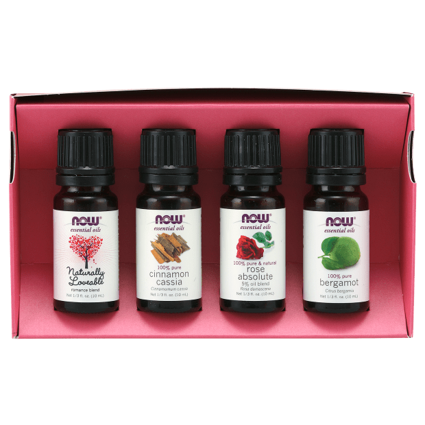 NOW Foods Love At First Scent Essential Oils Kit 1st Stop, Marshall's Health Shop!  Love is in the air, and it feels wonderful. Even the gloomiest of days can't bring you down when you have that loving feeling! Wouldn't it be nice to feel so wonderfully positive every day? 