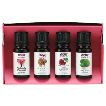 NOW Foods Love At First Scent Essential Oils Kit 1st Stop, Marshall's Health Shop!  Love is in the air, and it feels wonderful. Even the gloomiest of days can't bring you down when you have that loving feeling! Wouldn't it be nice to feel so wonderfully positive every day? 