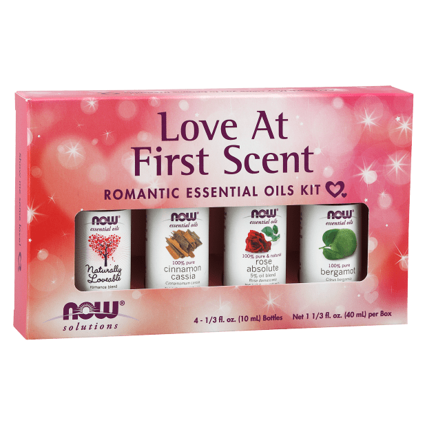 NOW Foods Love At First Scent Essential Oils Kit 1st Stop, Marshall's Health Shop!  Love is in the air, and it feels wonderful. Even the gloomiest of days can't bring you down when you have that loving feeling! Wouldn't it be nice to feel so wonderfully positive every day? 