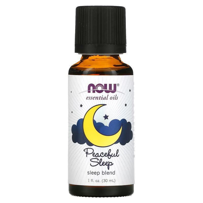 NOW Foods Essential Oils Peaceful Sleep Blend 30ml - 1st Stop Marshall's Health Shop, Gift Shop! - Heath and Natural Therapy New Brighton Christchurch - Naturopath