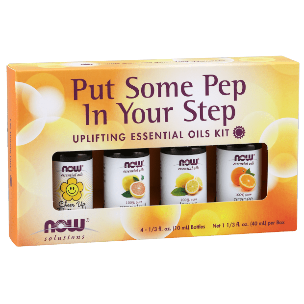 NOW Foods Put Some Pep in Your Step Essential Oils Kit 1st Stop, Marshall's Health Shop!  Life is an endless to-do list, so staying energized throughout your day is a must. But you don't need to guzzle caffeinated energy drinks or use other questionable methods to boost your energy. 