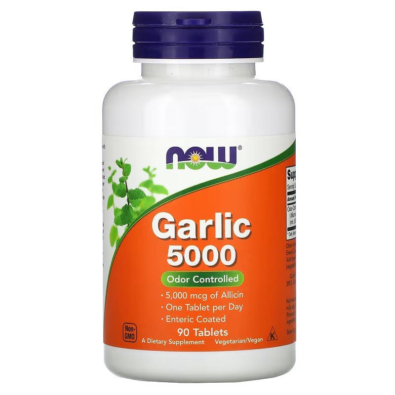 NOW Foods Garlic 5000 90 Tablets - 1st Stop Marshall's Health Shop, Gift Shop! - Heath and Natural Therapy New Brighton Christchurch - Naturopath