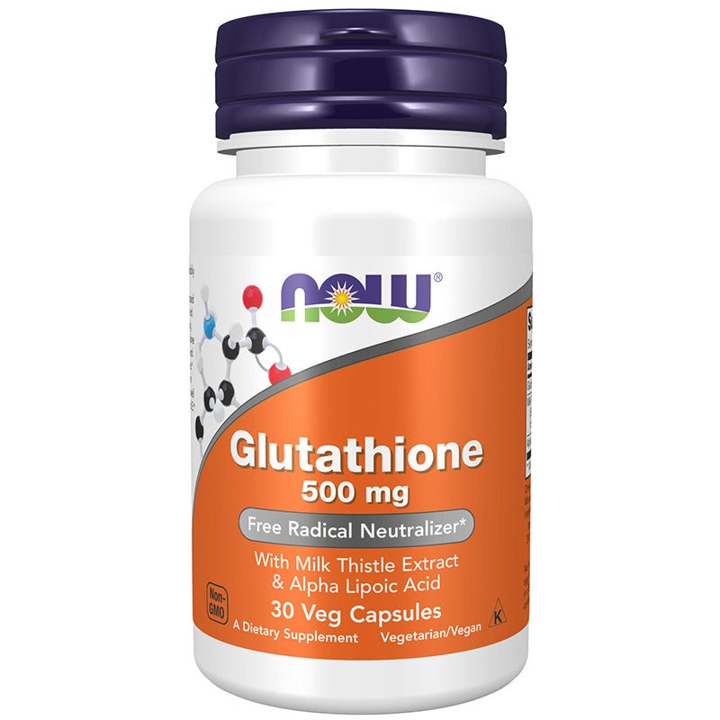 NOW Foods Glutathione 500mg 30 Veg Caps - 1st Stop Marshall's Health Shop, Gift Shop! - Heath and Natural Therapy New Brighton Christchurch - Naturopath