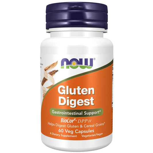 NOW Foods Gluten Digest 60 Veg Caps - 1st Stop Marshall's Health Shop, Gift Shop! - Heath and Natural Therapy New Brighton Christchurch - Naturopath