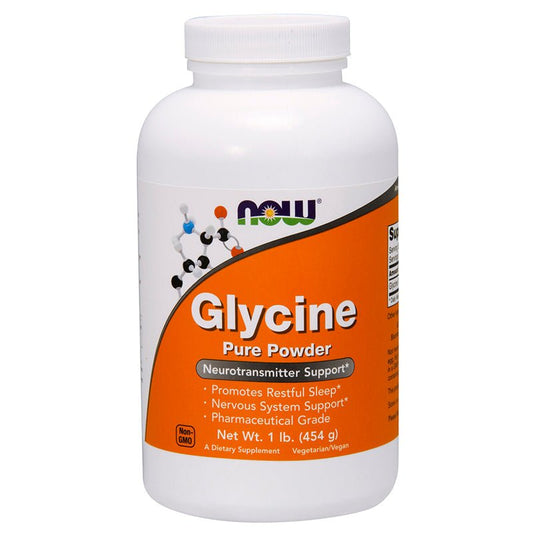 NOW Foods Glycine 100% Pure 454g - 1st Stop Marshall's Health Shop, Gift Shop! - Heath and Natural Therapy New Brighton Christchurch - Naturopath