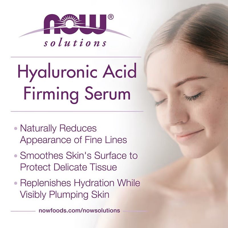 NOW Foods Hyaluronic Firming Serum 30ml - 1st Stop Marshall's Health Shop, Gift Shop! - Heath and Natural Therapy New Brighton Christchurch - Naturopath