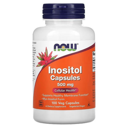 NOW Foods Inositol 500mg 100 Veg Capsules - 1st Stop Marshall's Health Shop, Gift Shop! - Heath and Natural Therapy New Brighton Christchurch - Naturopath