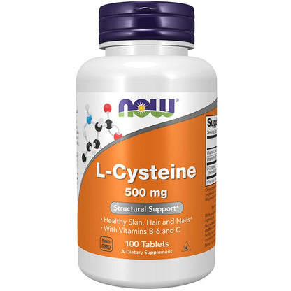 NOW Foods L - Cysteine 500mg 100 Tablets - 1st Stop Marshall's Health Shop, Gift Shop! - Heath and Natural Therapy New Brighton Christchurch - Naturopath