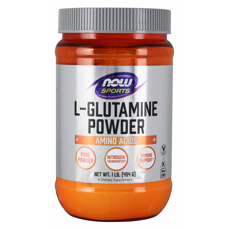 NOW Foods L - Glutamine 454g Powder - 1st Stop Marshall's Health Shop, Gift Shop! - Heath and Natural Therapy New Brighton Christchurch - Naturopath