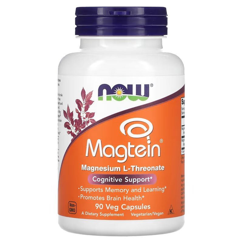 NOW Foods Magtein Magnesium L - Threonate 90 Veg Caps - 1st Stop Marshall's Health Shop, Gift Shop! - Heath and Natural Therapy New Brighton Christchurch - Naturopath