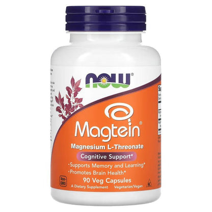 NOW Foods Magtein Magnesium L - Threonate 90 Veg Caps - 1st Stop Marshall's Health Shop, Gift Shop! - Heath and Natural Therapy New Brighton Christchurch - Naturopath