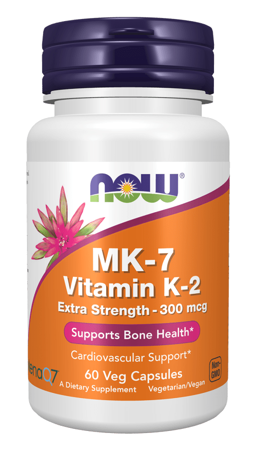NOW Foods MK-7 Vitamin K-2, Extra Strength 300 mcg 60 Veg Capsules

Vitamin K is well known for its role in the synthesis of a number of blood coagulation factors and is also important for the formation of strong, healthy bones.* MenaQ7® MK-7 is a unique soy-free, bioavailable form of vitamin K-2 that plays a critical role in arterial health through its ability to support proper calcium metabolism in blood vessels and arteries.*
1st Stop, Marshall's Health Shop!
