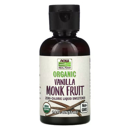 NOW Foods Monk Fruit, Organic Liquid, Vanilla, 53ml - 1st Stop Marshall's Health Shop, Gift Shop! - Heath and Natural Therapy New Brighton Christchurch - Naturopath
