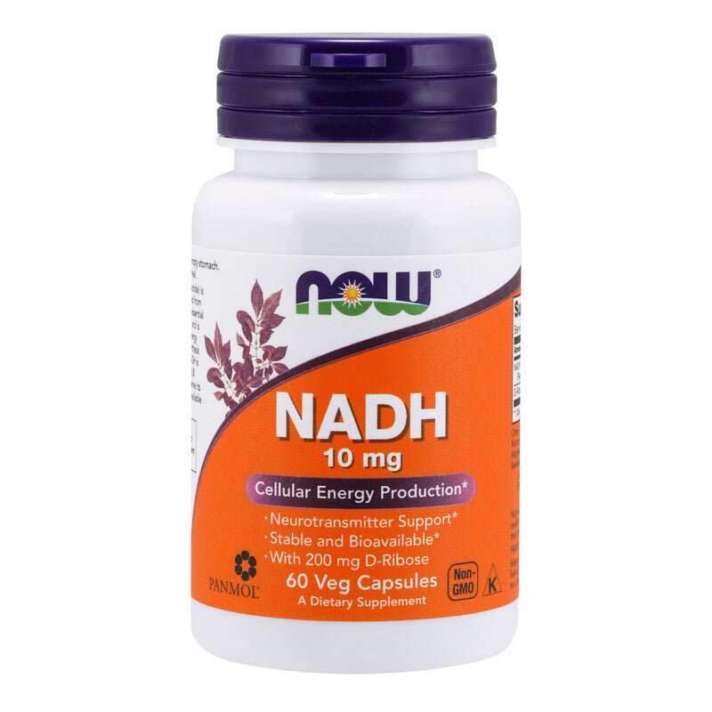 NOW Foods NADH 10mg 60 Veg Capsules - 1st Stop Marshall's Health Shop, Gift Shop! - Heath and Natural Therapy New Brighton Christchurch - Naturopath