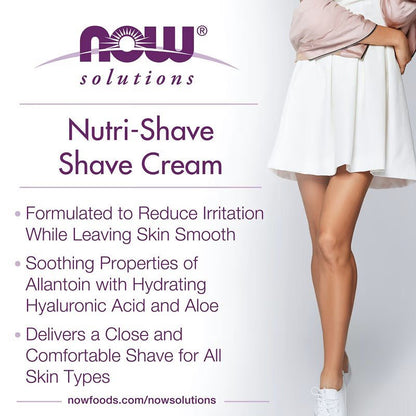 NOW Foods Nutri Shave Cream 237ml - 1st Stop Marshall's Health Shop, Gift Shop! - Heath and Natural Therapy New Brighton Christchurch - Naturopath