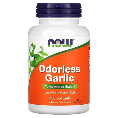 NOW Foods Odorless Garlic Conc. 250 Softgels - 1st Stop Marshall's Health Shop, Gift Shop! - Heath and Natural Therapy New Brighton Christchurch - Naturopath