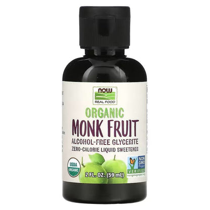 NOW Foods Organic Monk Fruit 59ml - 1st Stop Marshall's Health Shop, Gift Shop! - Heath and Natural Therapy New Brighton Christchurch - Naturopath