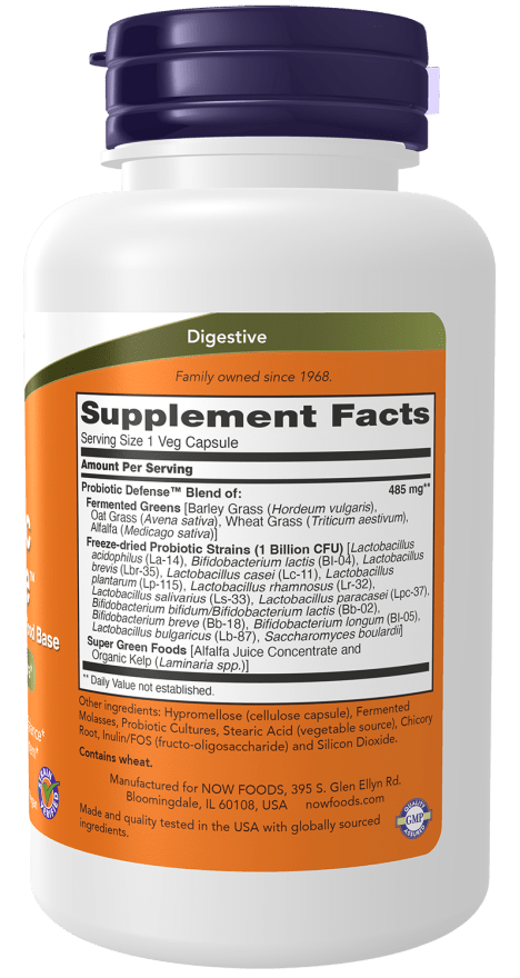 NOW Foods Probiotic Defense 90 Veg Capsules - MarshallsHealthShop