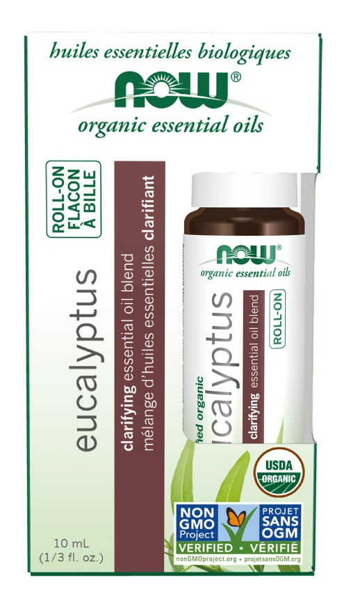 NOW Foods Roll - On Essential Oil Blend, Organic Eucalyptus 10ml - MarshallsHealthShop
