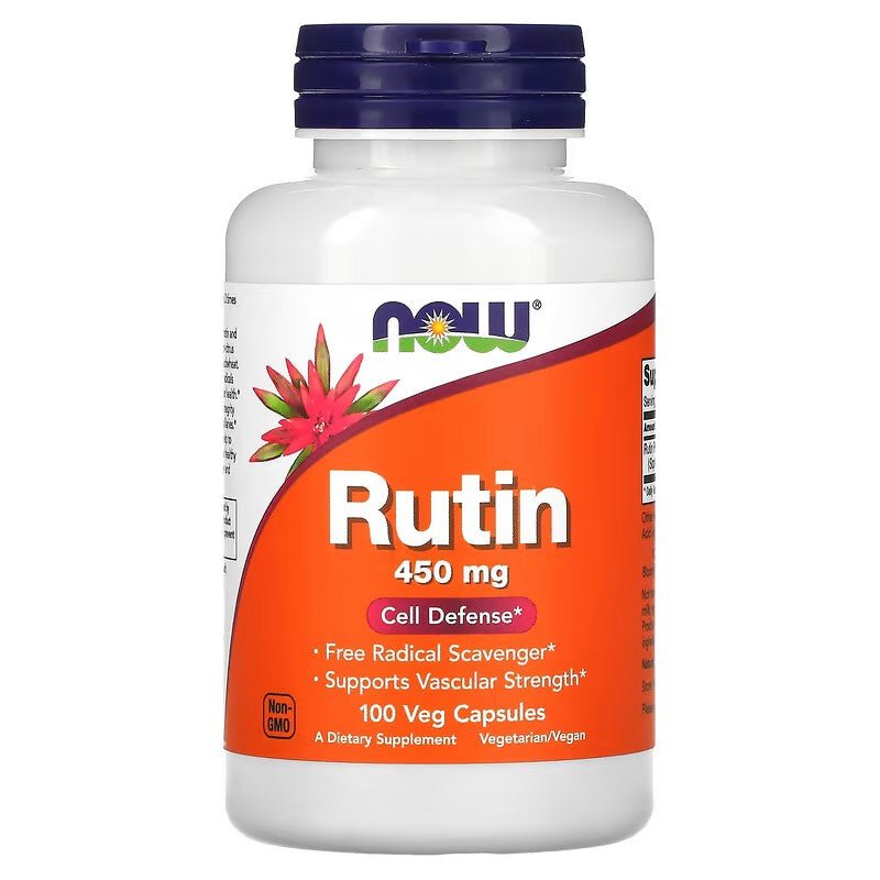 NOW Foods Rutin 450 mg 100 Veg Capsules - 1st Stop Marshall's Health Shop, Gift Shop! - Heath and Natural Therapy New Brighton Christchurch - Naturopath