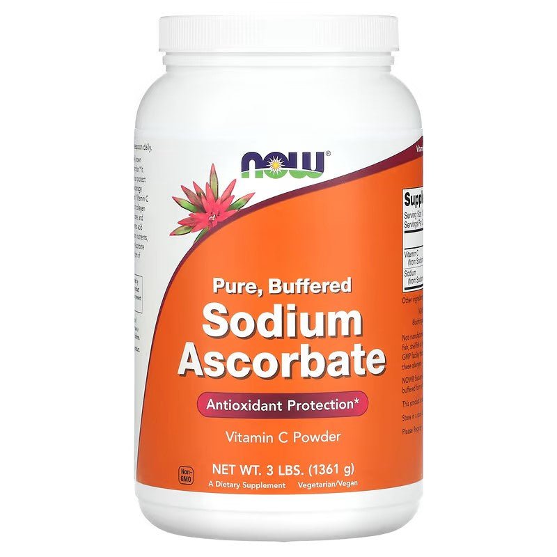 NOW Foods Sodium Ascorbate Powder 1361g - 1st Stop Marshall's Health Shop, Gift Shop! - Heath and Natural Therapy New Brighton Christchurch - Naturopath