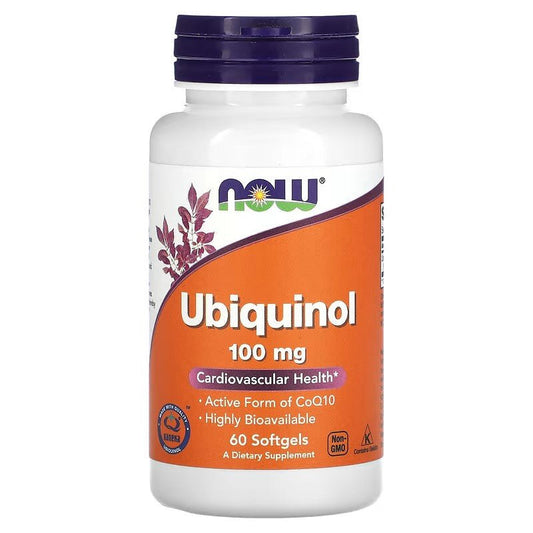 NOW Foods Ubiquinol 100mg 60 SoftGels - 1st Stop Marshall's Health Shop, Gift Shop! - Heath and Natural Therapy New Brighton Christchurch - Naturopath