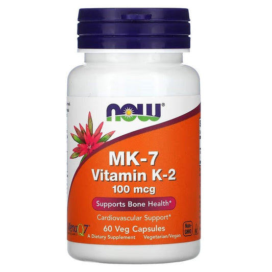 NOW Foods Vitamin K - 2 MK - 7 100mcg 60 Veg Caps - 1st Stop Marshall's Health Shop, Gift Shop! - Heath and Natural Therapy New Brighton Christchurch - Naturopath