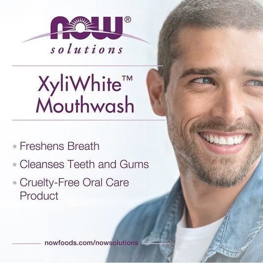 NOW Foods XyliWhite Cinnafresh Mouthwash 473ml - 1st Stop Marshall's Health Shop, Gift Shop! - Heath and Natural Therapy New Brighton Christchurch - Naturopath