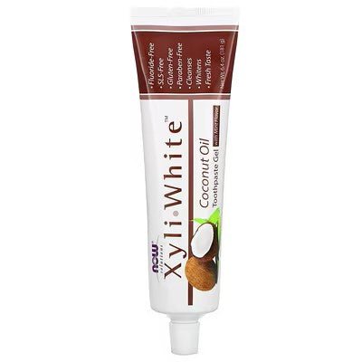 NOW Foods XyliWhite Coconut Oil Toothpaste Gel 181g - 1st Stop Marshall's Health Shop, Gift Shop! - Heath and Natural Therapy New Brighton Christchurch - Naturopath