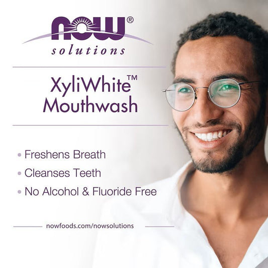 NOW Foods XyliWhite Neem & Tea Tree Mouthwash 473ml - 1st Stop Marshall's Health Shop, Gift Shop! - Heath and Natural Therapy New Brighton Christchurch - Naturopath