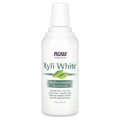 NOW Foods XyliWhite Refreshmint Mouthwash 473ml - 1st Stop Marshall's Health Shop, Gift Shop! - Heath and Natural Therapy New Brighton Christchurch - Naturopath