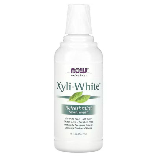 NOW Foods XyliWhite Refreshmint Mouthwash 473ml - 1st Stop Marshall's Health Shop, Gift Shop! - Heath and Natural Therapy New Brighton Christchurch - Naturopath