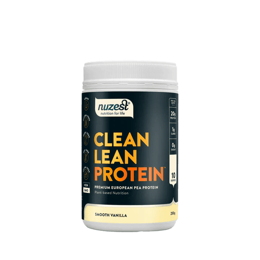 Nuzest Clean Lean Protein Smooth Vanilla

Clean Lean Protein is powerfully plant-based and contains all nine essential amino acids. It's a natural source of iron and encourages recovery, vitality, muscle repair, and growth. From seed to tub, we use only the ingredients you need, and the cleanest processing required to bring them to you. Better for you. Better for the environment.1st Stop, Marshall's Health Shop!
