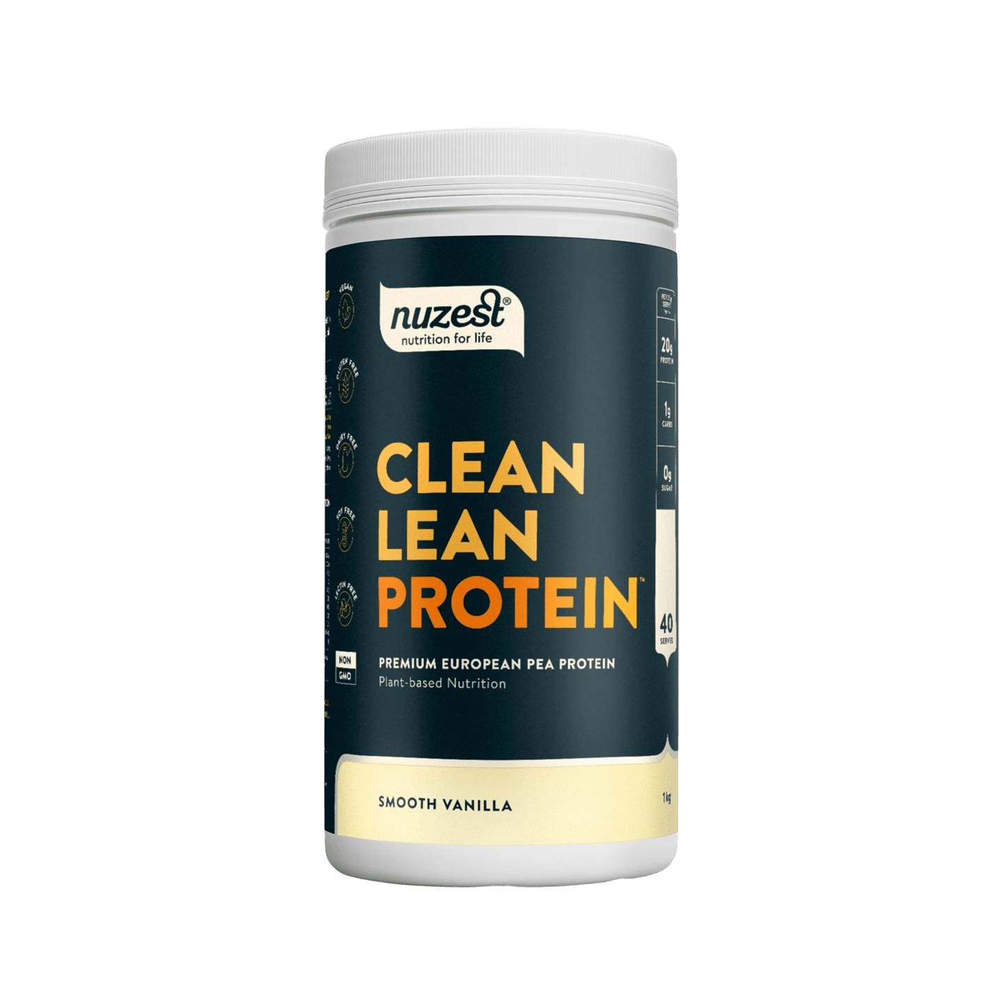 Nuzest Clean Lean Protein Smooth Vanilla

Clean Lean Protein is powerfully plant-based and contains all nine essential amino acids. It's a natural source of iron and encourages recovery, vitality, muscle repair, and growth. From seed to tub, we use only the ingredients you need, and the cleanest processing required to bring them to you. Better for you. Better for the environment.1st Stop, Marshall's Health Shop!