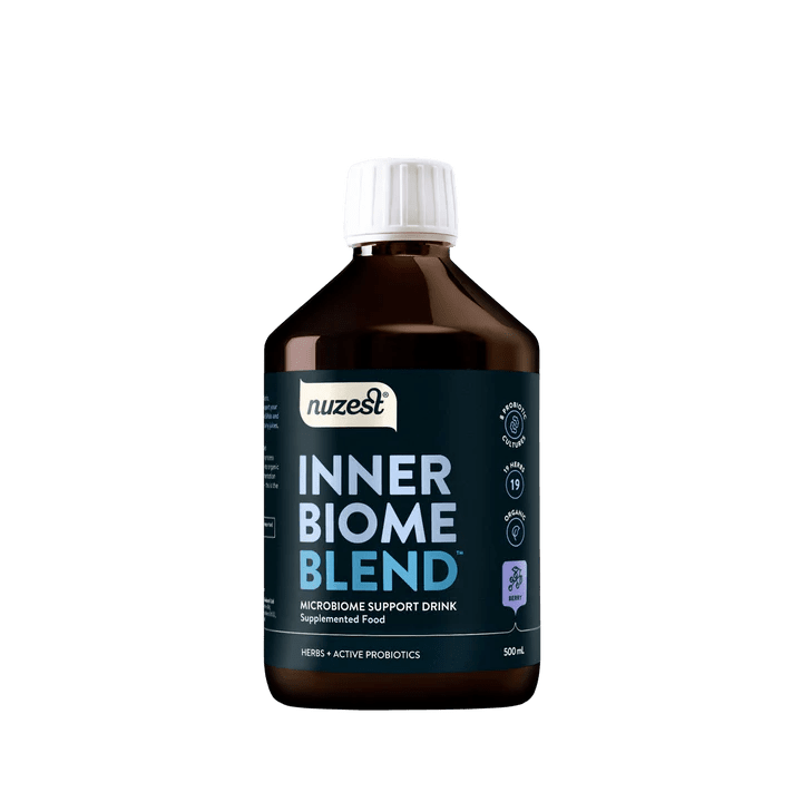 Nuzest Inner Biome Blend 500ml


An organic microbiome support drink mix made from herbal extracts and active probiotic cultures. Inner Biome Blend combines prebiotics, probiotics and postbiotics to support gut health, digestion, and the body’s natural balance. The fermentation process converts natural sugars into organic acids, leaving the finished product free from sugar, as well as gluten, dairy, and added preservatives.
1st Stop, Marshall's Health Shop!