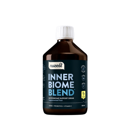 Nuzest Inner Biome Blend 500ml


An organic microbiome support drink mix made from herbal extracts and active probiotic cultures. Inner Biome Blend combines prebiotics, probiotics and postbiotics to support gut health, digestion, and the body’s natural balance. The fermentation process converts natural sugars into organic acids, leaving the finished product free from sugar, as well as gluten, dairy, and added preservatives.
1st Stop, Marshall's Health Shop!