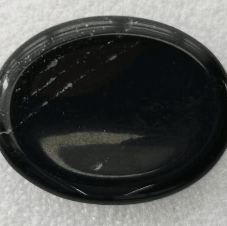 Obsidian Worry Stone Oval - MarshallsHealthShop