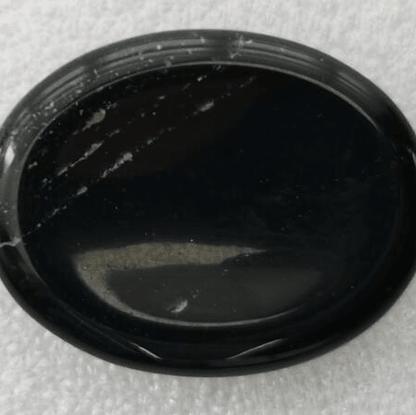 Obsidian Worry Stone Oval - MarshallsHealthShop