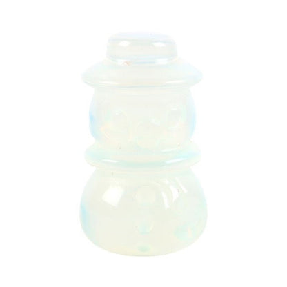 Opalite Crystal Snowman In A Bag - MarshallsHealthShop