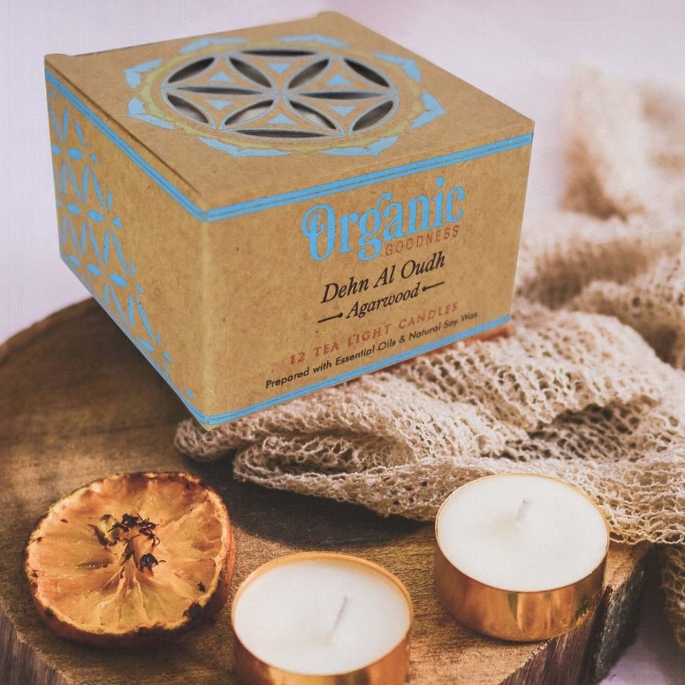 Organic Goodness Dehn Al Oudh Tealight Candles - MarshallsHealthShop