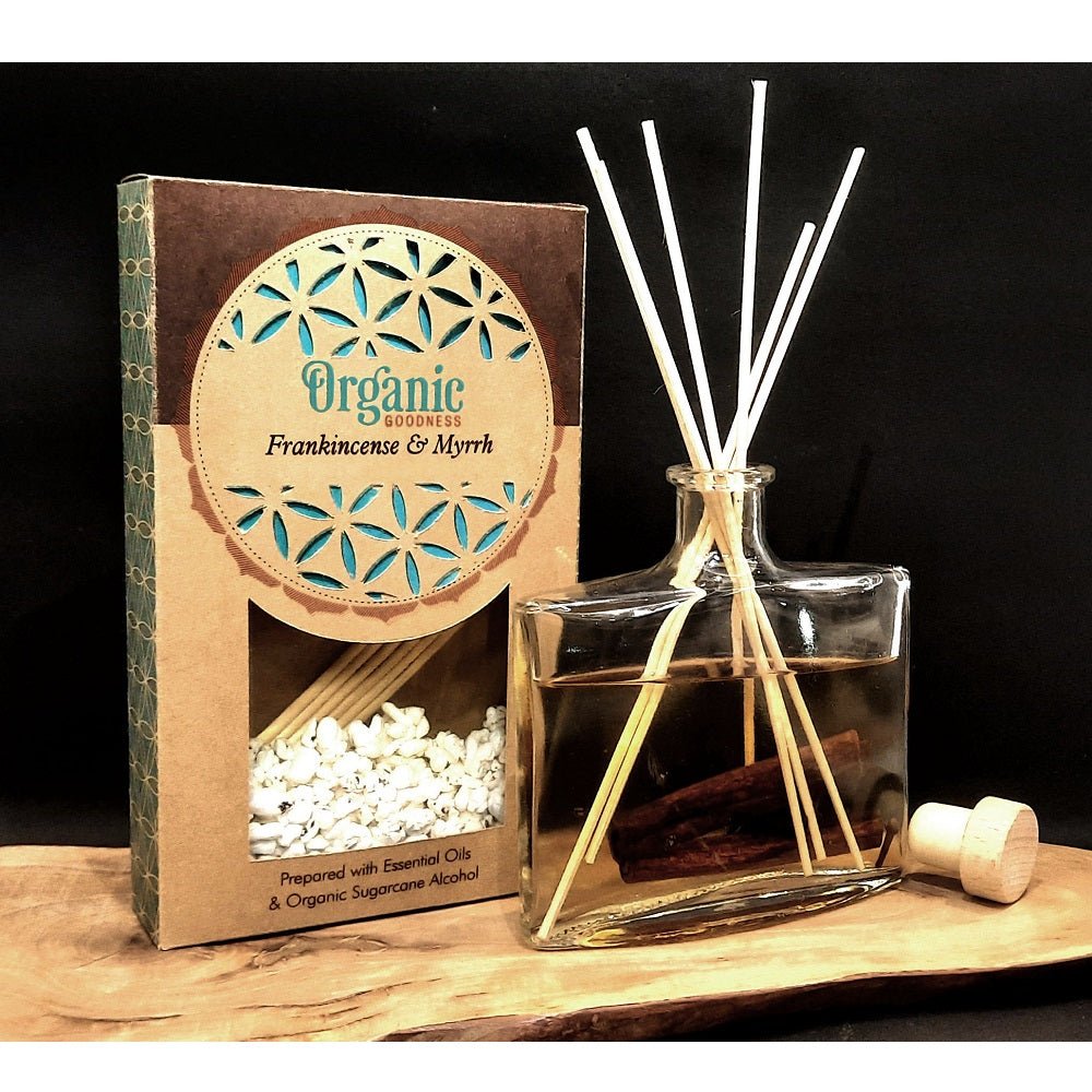 Organic Goodness Reed Diffuser Frankincense Myrrh 100ml - MarshallsHealthShop