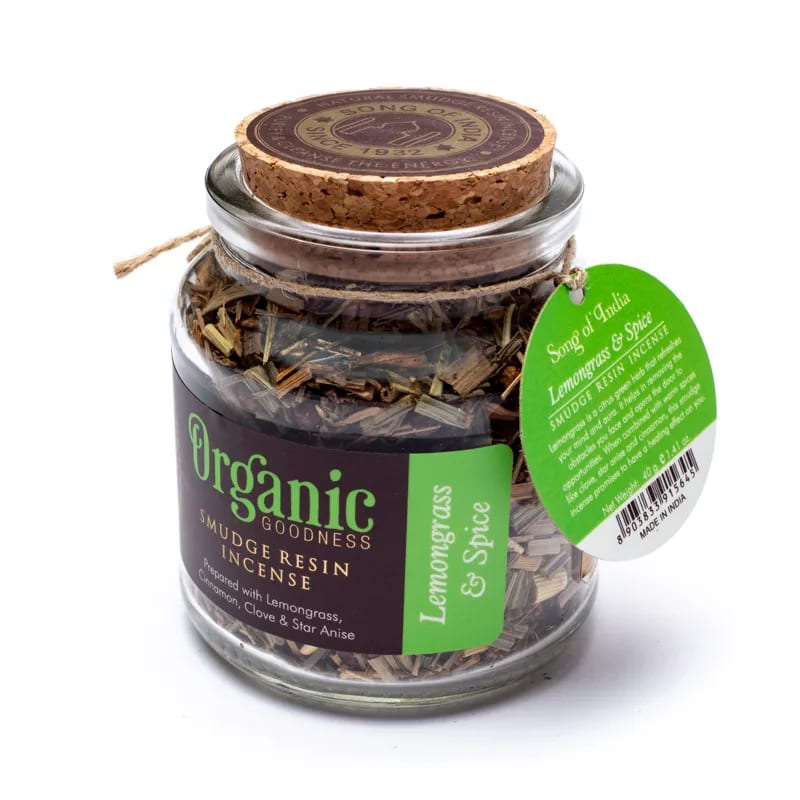 Organic Goodness Smudge Resin Lemongrass & Spice - MarshallsHealthShop