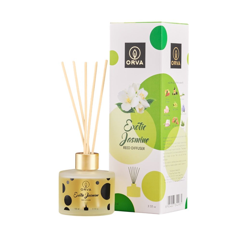 Orva Exotic Jasmine Reed Diffuser 100ml# - 1st Stop Marshall's Health Shop, Gift Shop! - Heath and Natural Therapy New Brighton Christchurch - Naturopath#